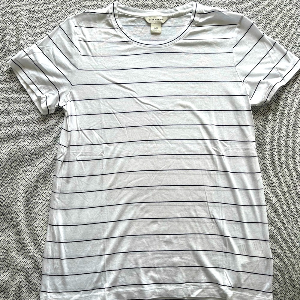 Sz M, Club Monaco Striped T-Shirt